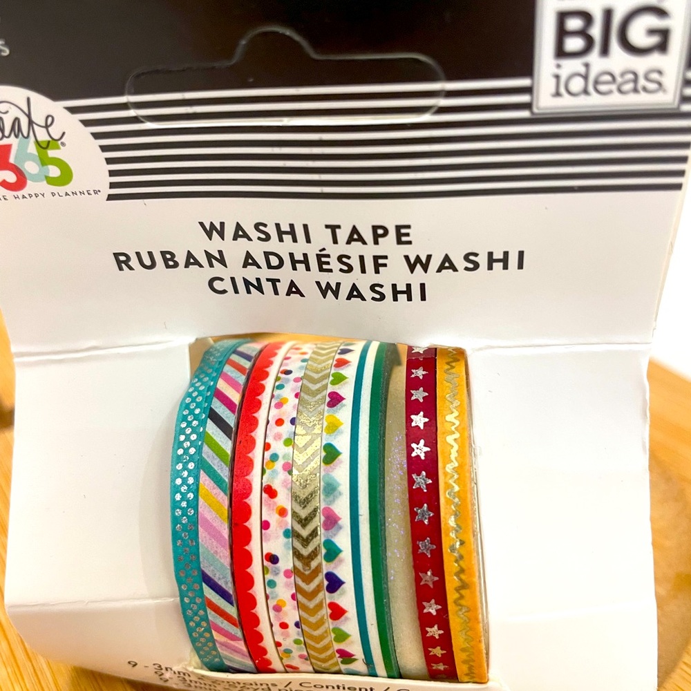 NEW 10 rolls of The Happy Planner Washi Tape - bullet journal, planning, crafts